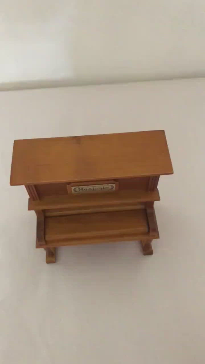 Wooden Piano Music Box