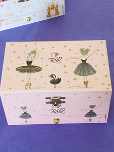 Over the rainbow ballerina music box WOODEN