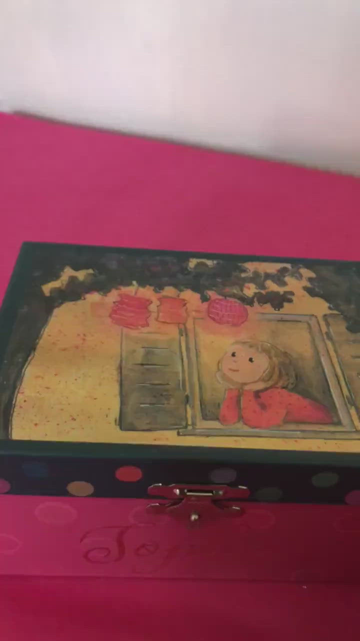 Girl in Contemplation Musical Jewellery Box