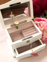 Load image into Gallery viewer, Personalised Wooden Pink Skies Ballerina Musical Jewellery Box
