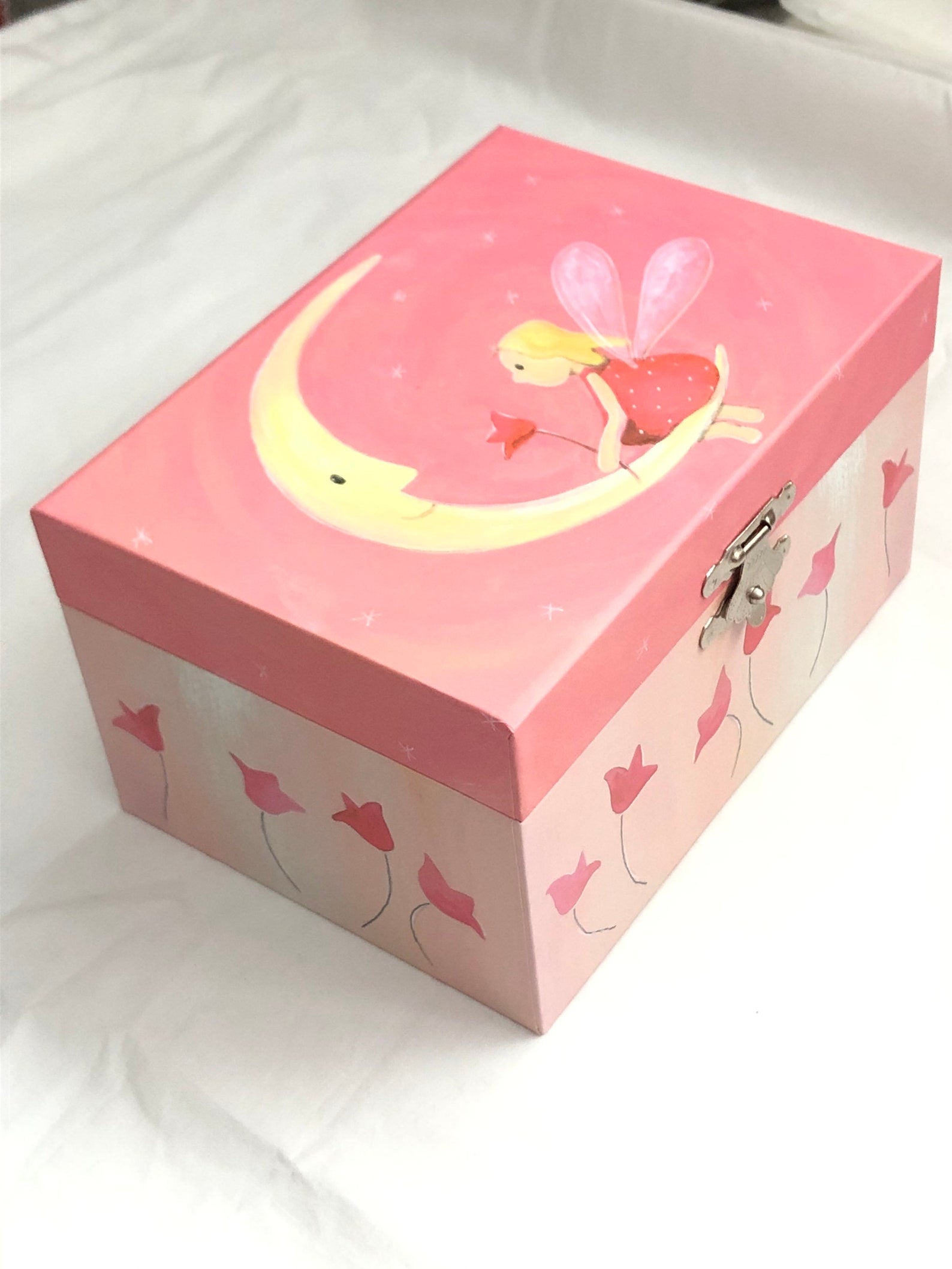 Girl and Moon Musical Jewellery Box