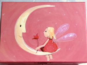 Girl and Moon Musical Jewellery Box