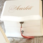 Load image into Gallery viewer, Personalised Wooden Pink Skies Ballerina Musical Jewellery Box
