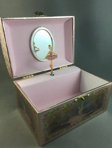 Vintage Inspired Dancing Ballerina Musical Jewellery Box