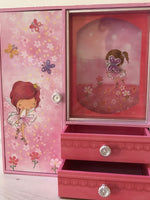 Load image into Gallery viewer, Extra Large Wooden Musical Fairy Jewellery Wardrobe
