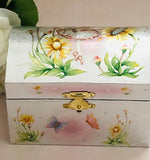 Load image into Gallery viewer, Vintage Inspired Sunflower Fairy Musical Jewellery Box
