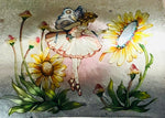 Load image into Gallery viewer, Vintage Inspired Sunflower Fairy Musical Jewellery Box
