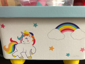 Unicorn and rainbows Music box with Dance of the Swan Lake