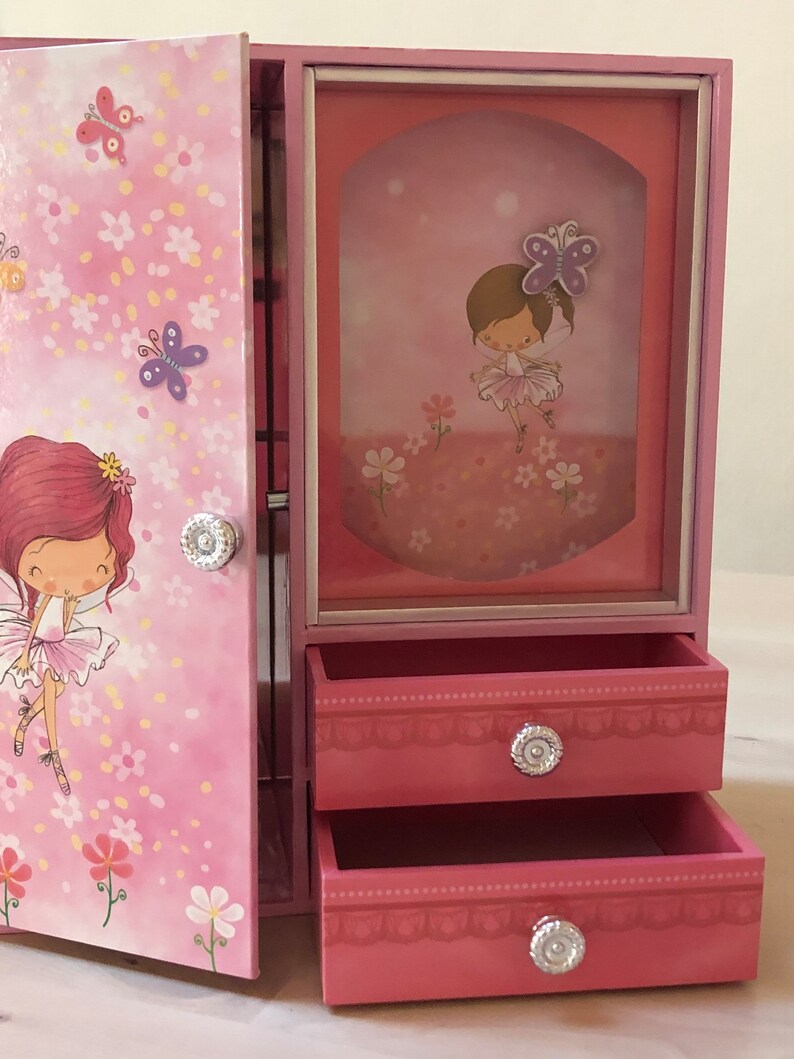 Extra Large Wooden Musical Fairy Jewellery Wardrobe