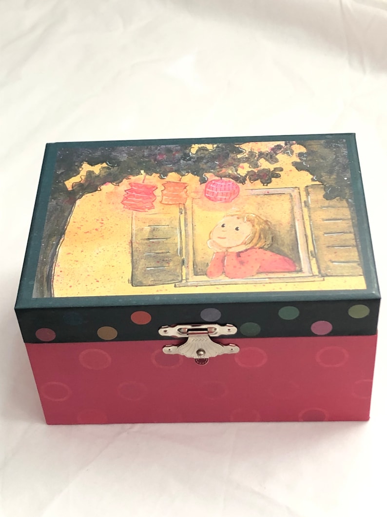 Girl in Contemplation Musical Jewellery Box