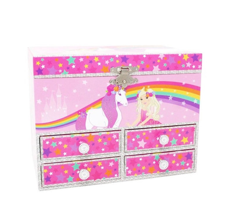 Unicorn and Princess Musical Jewellery Box