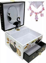 Load image into Gallery viewer, Black Swan Musical Jewellery Box
