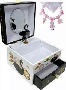 Black Swan Musical Jewellery Box